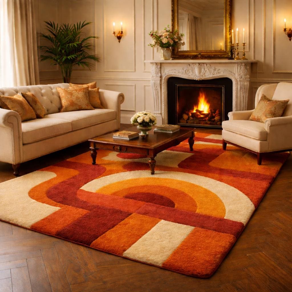 70s Sunset Rug - Etsy