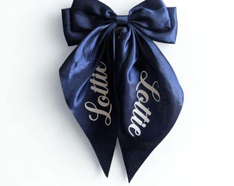 Personalised Name Hair Bow | Custom Text, Any Colour