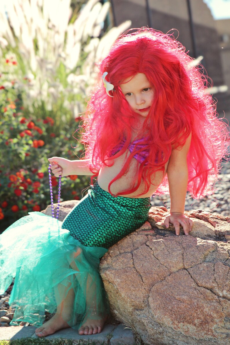 FULL Little Mermaid Ariel Halloween Costume TOP and SKIRT | Etsy