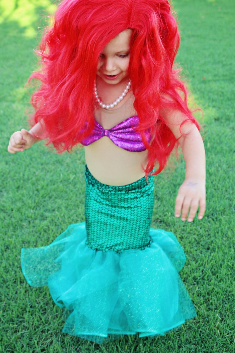 FULL Little Mermaid Ariel Halloween Costume TOP and SKIRT Etsy