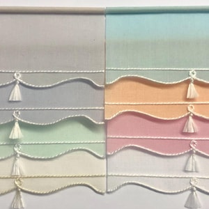Dolls House Blind: Pastel Miniature Drapes, 12th Scale