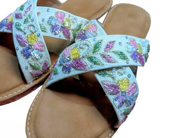 Greek Beige Sandals Slides, Cris Cros Sandals, Barefoot Gladiator, Boho Grecian Flat Shoes