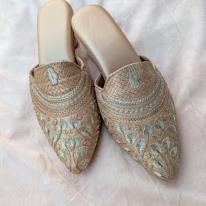 Golden Bridal Heels, Pointed Toe Block heels Mules, Bellies, Ballerinas, , Wedges,
