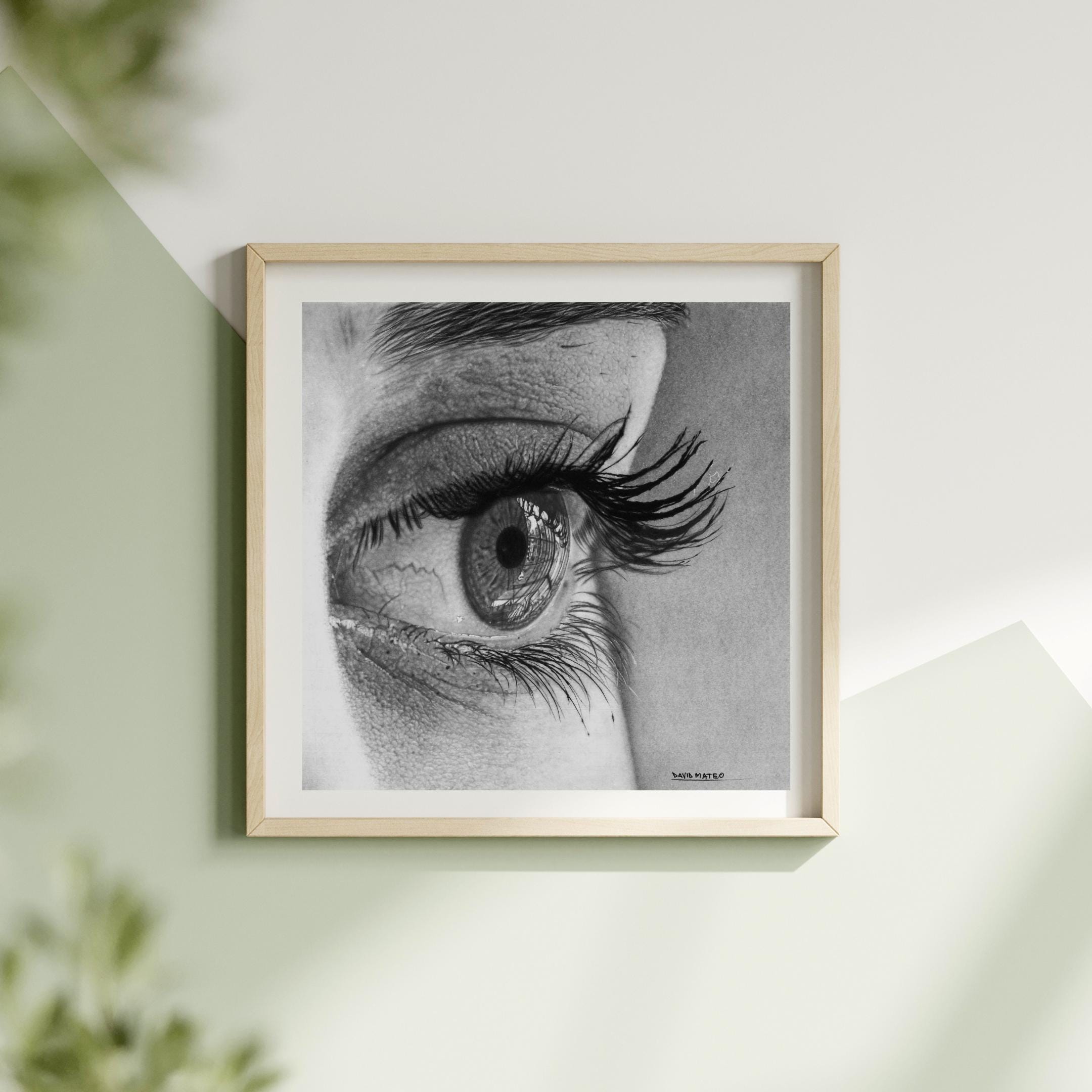 R8 「Eye」 鉛筆画 アート イラスト 額縁付き Pencil Artwork of an Eye - Etsy