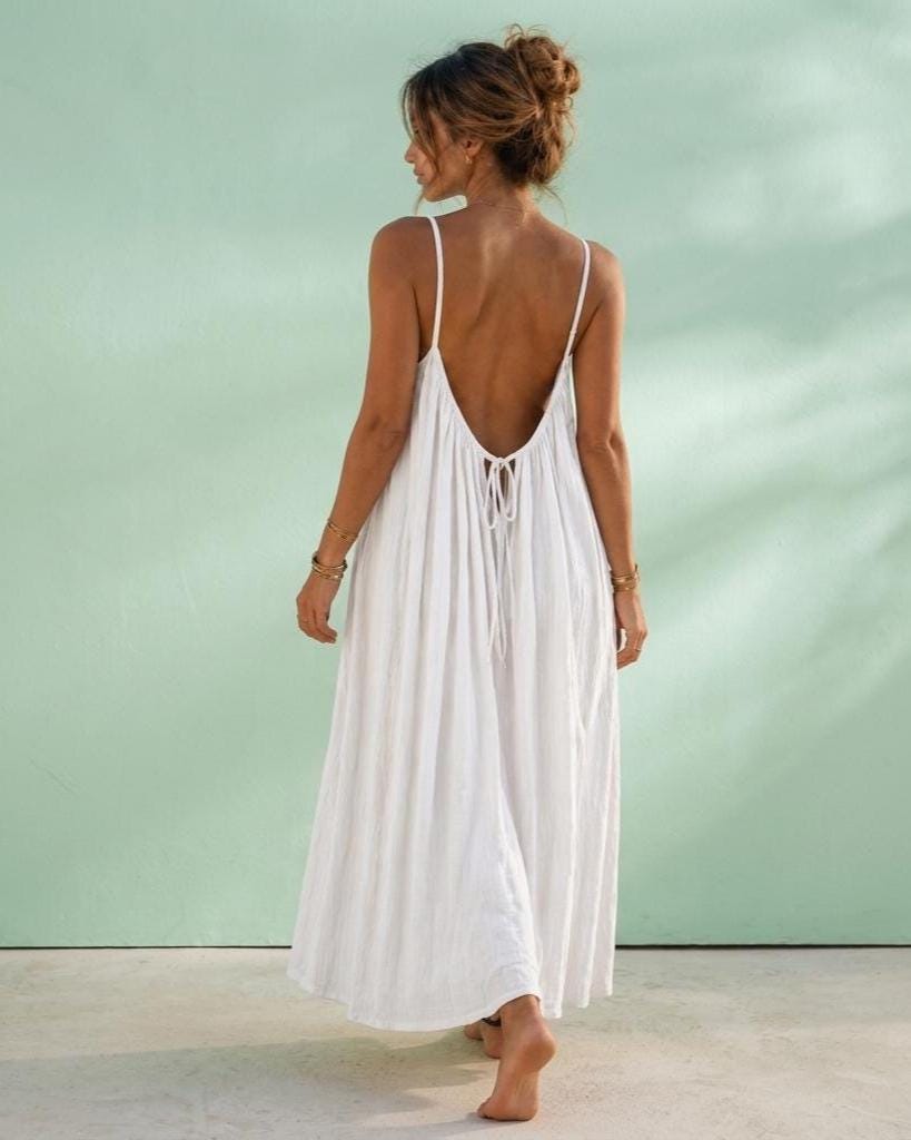 sachin and babi light blue dress Backless Sheer Dress