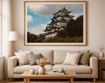 Osaka Castle Travel Photo Print | Japanese Landmark, Minimal Travel Art