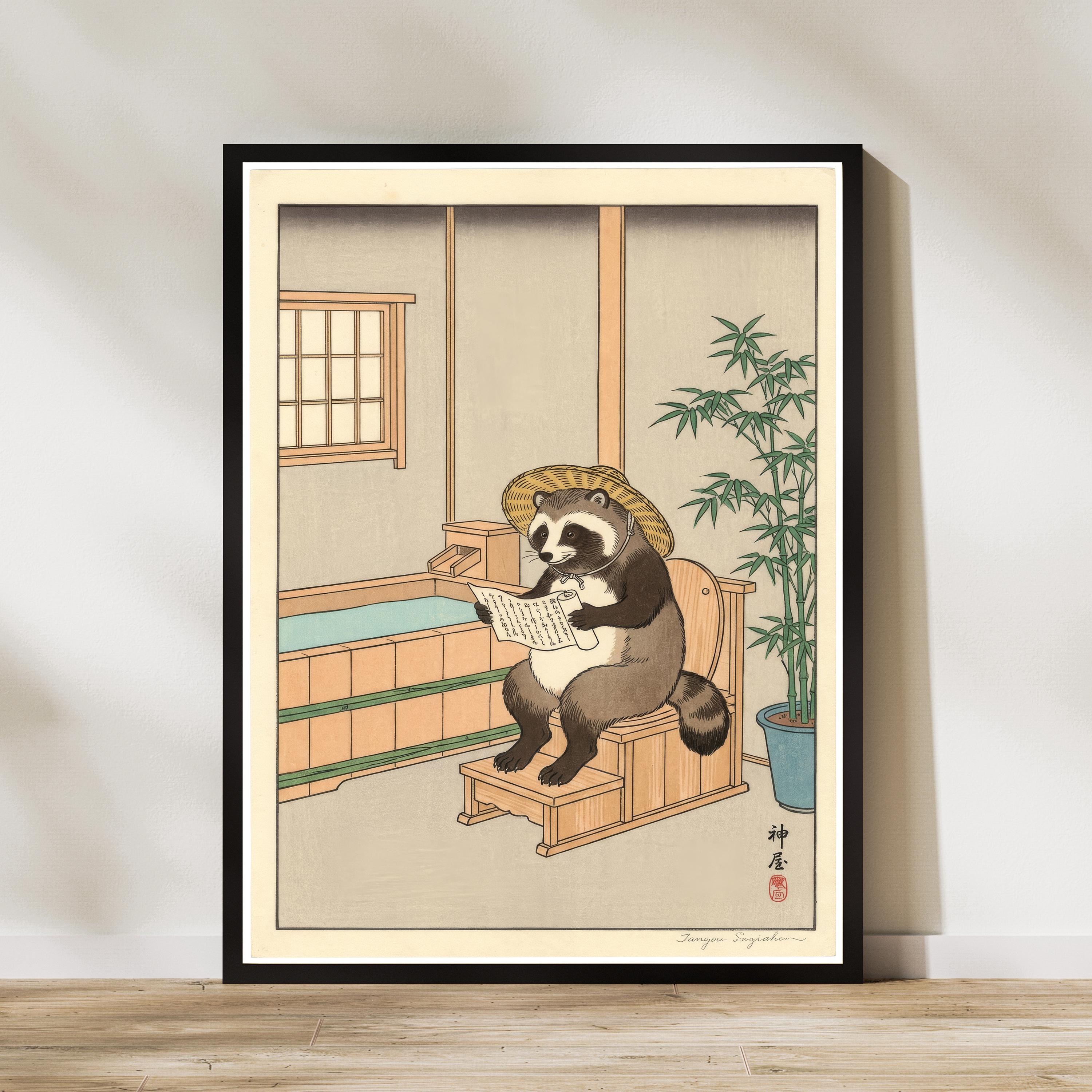 Japanese Tanuki Art - Etsy