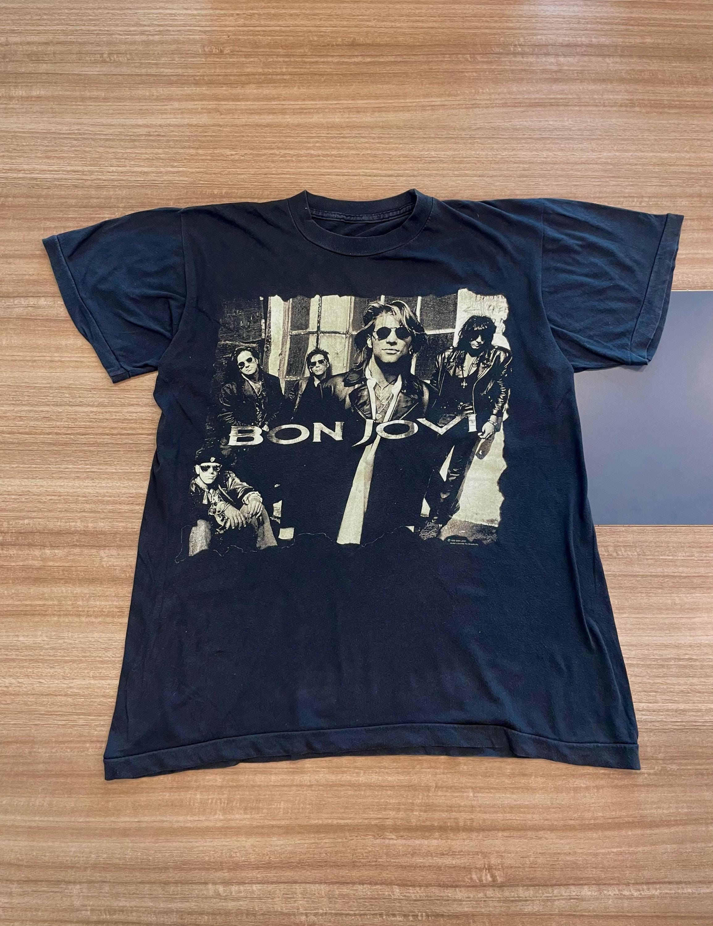Vintage 1992 Bon Jovi Keep the Faith T-shirt • 90s Rock Band Tee 