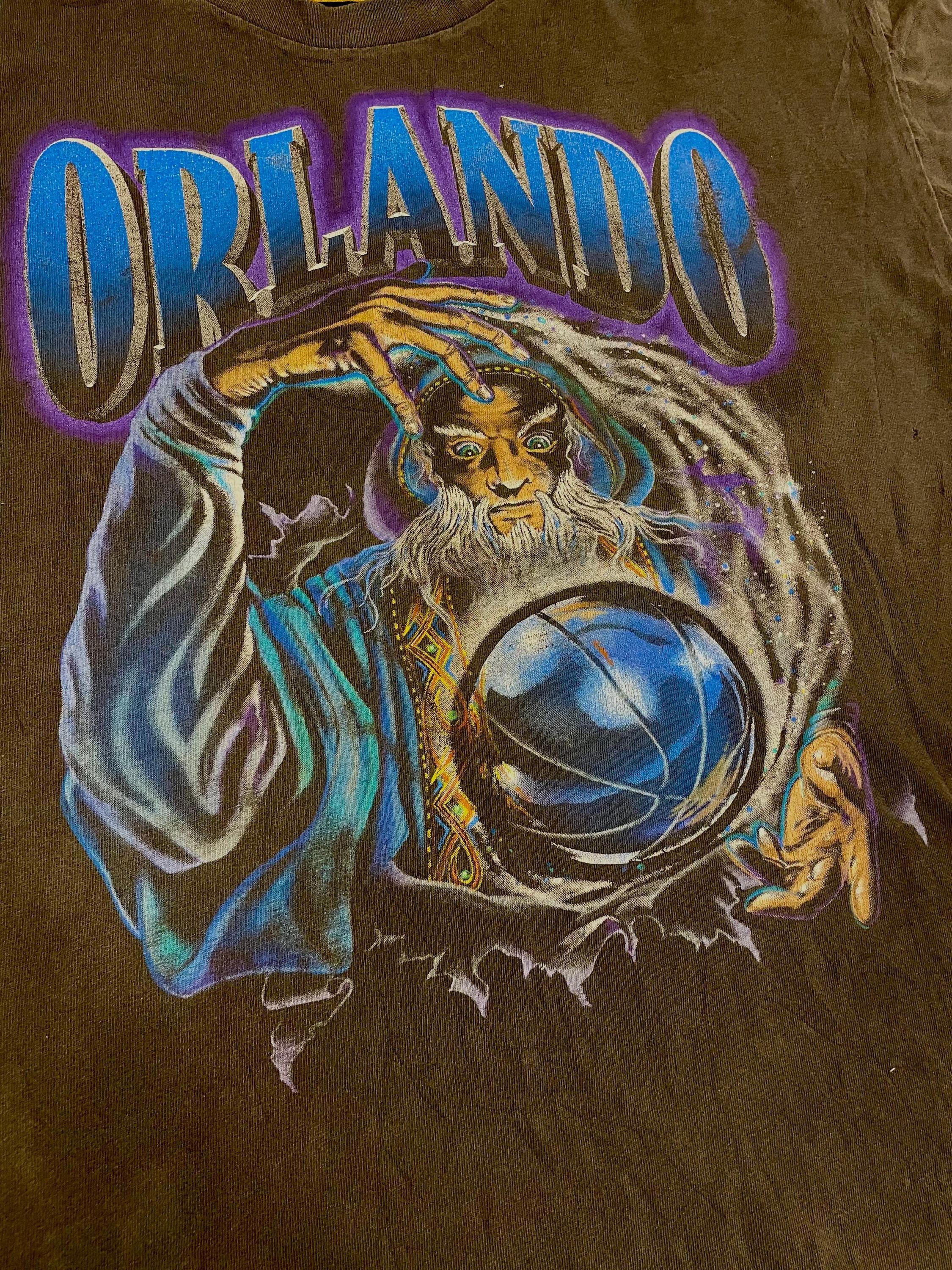 Vintage 1993 Orlando Magic T-shirt: Nutmeg Mills NBA Wizard