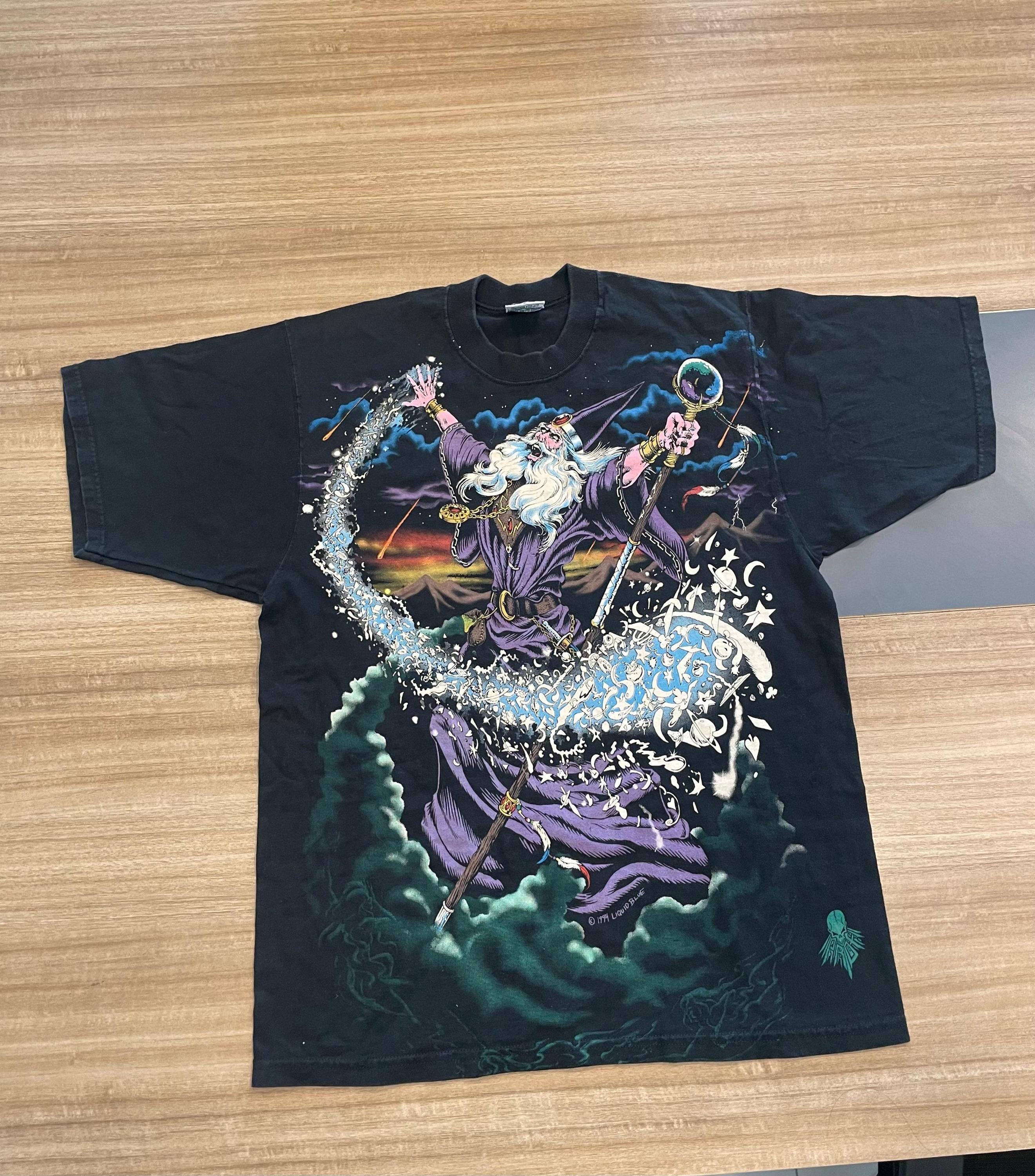 Liquid blue wizard shirt - Etsy 日本