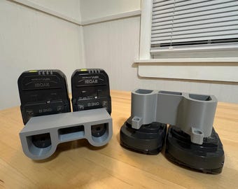 2 Pack - Ryobi 18V Battery Wall Mount Holder – Dual Battery Rack – PLA 3D Printed