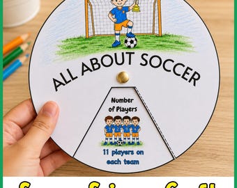 Fußball Spinner Basteln | Alles über Fußball-Aktivität | Spieler Positionen | Druckbare Sport Handwerk | Hausschule | PDF für das Klassenzimmer