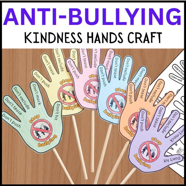 Fingerprint Worksheet Spring Kindness Hands Craft - Etsy