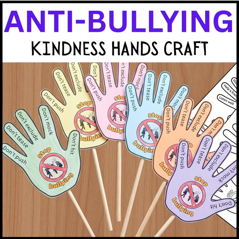 Fingerprint Worksheet Spring Kindness Hands Craft - Etsy
