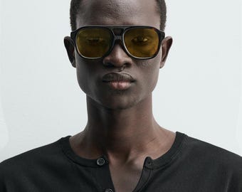 Rektangulära solglasögon med acetatbåge, UV-skyddande glasögon för kvinnor