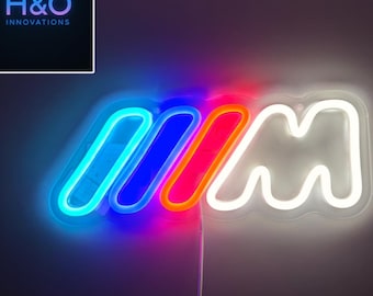 BMW M Logo LED Wand Dekoration Neon Beleuchtung Schild Garage Auto Geschenk
