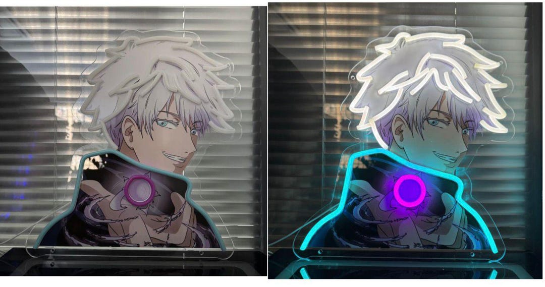 Satoru Gojo Jujutsu Kaisen LED Wand Dekoration Neon Beleuchtung Schild ...
