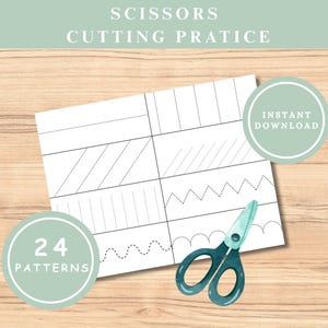 Preschool Scissor Skills Cutting Strips | Fine Motor Activity Printable (Digital Download)