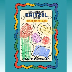 Scribble book for toddlers 1-3 years | 72 large scribble pictures without coloring required | Printable PDF for home & daycare