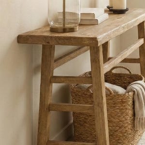 Rustic Console Table, Solid Wood, Reclaimed Wood Entryway Table, Hallway Table, Foyer Side Table, Handmade Custom Size 画像 5