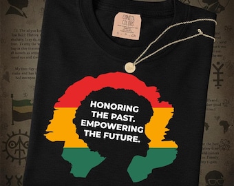 Honoring the Past Empowering the Future svg eps dxf png | Black History Month Design | Afro Silhouette Empowerment Quote | Cut File