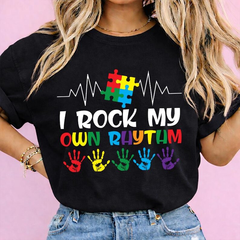 Autism Awareness PNG, I Rock My Own Rhythm Svg, Autism Puzzle Piece ...