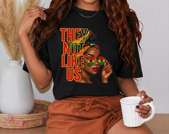 Oni nie lubią nas PNG, Afro Woman Melanin Pride Design, Czarna dziewczyna Magic African Queen Art, Koszulka z nadrukiem Cultural Pride (pobranie cyfrowe)