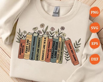 Black History Book Stack Design | Afrocentric (svg, png, eps, dxf) (Digital Download)