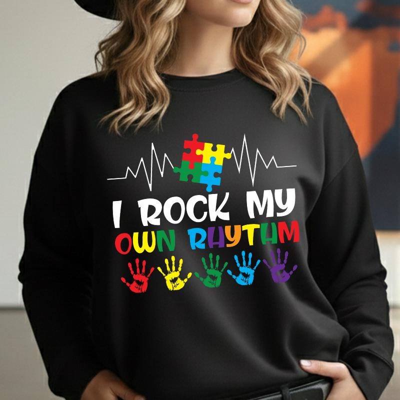 Autism Awareness PNG, I Rock My Own Rhythm Svg, Autism Puzzle Piece ...