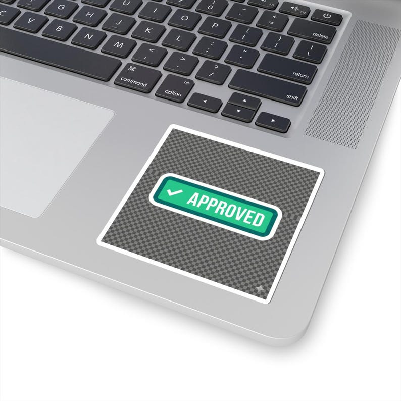 Approved Checkmark Sticker | Green Approved Label Kiss-cut Sticker - Etsy