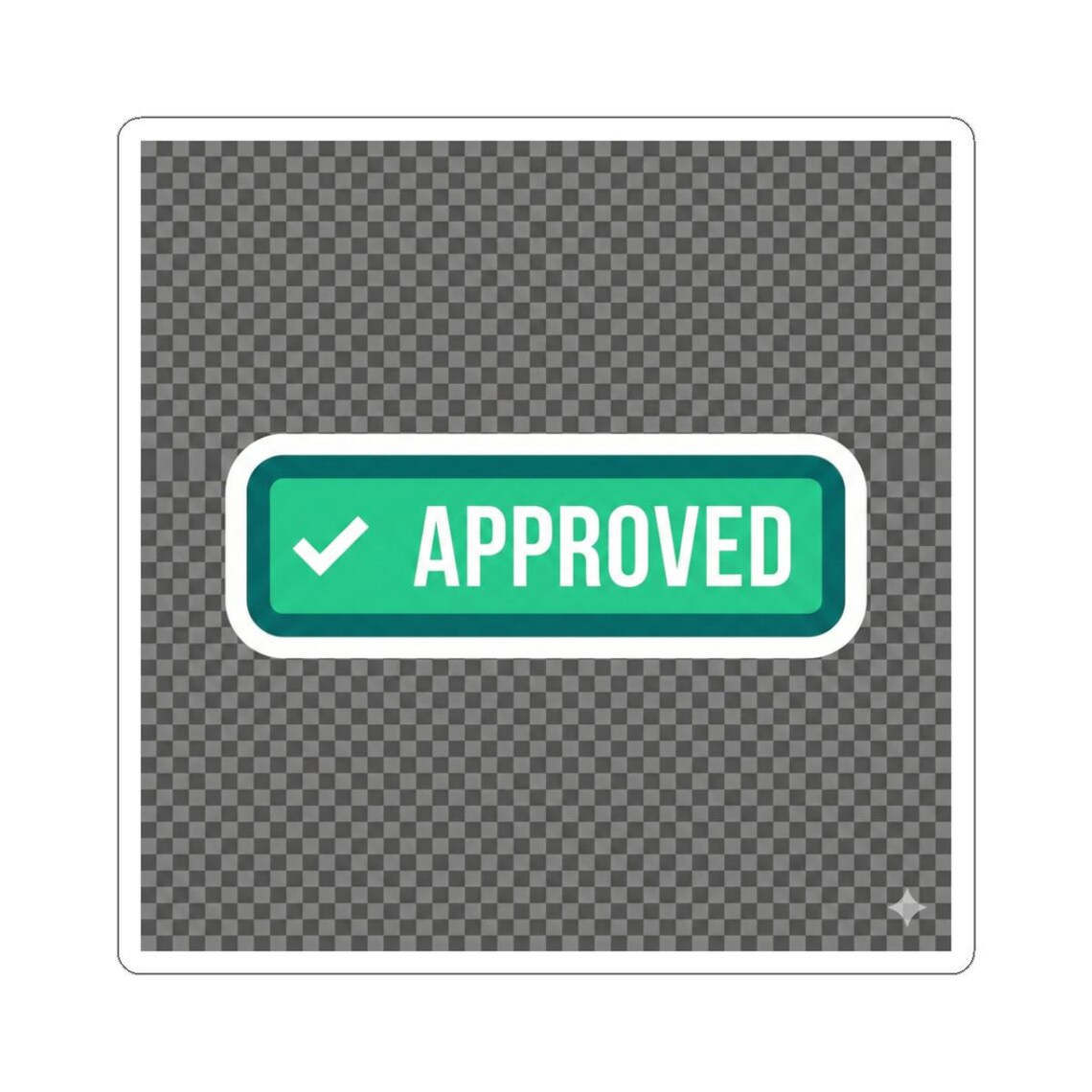 Approved Checkmark Sticker | Green Approved Label Kiss-cut Sticker - Etsy