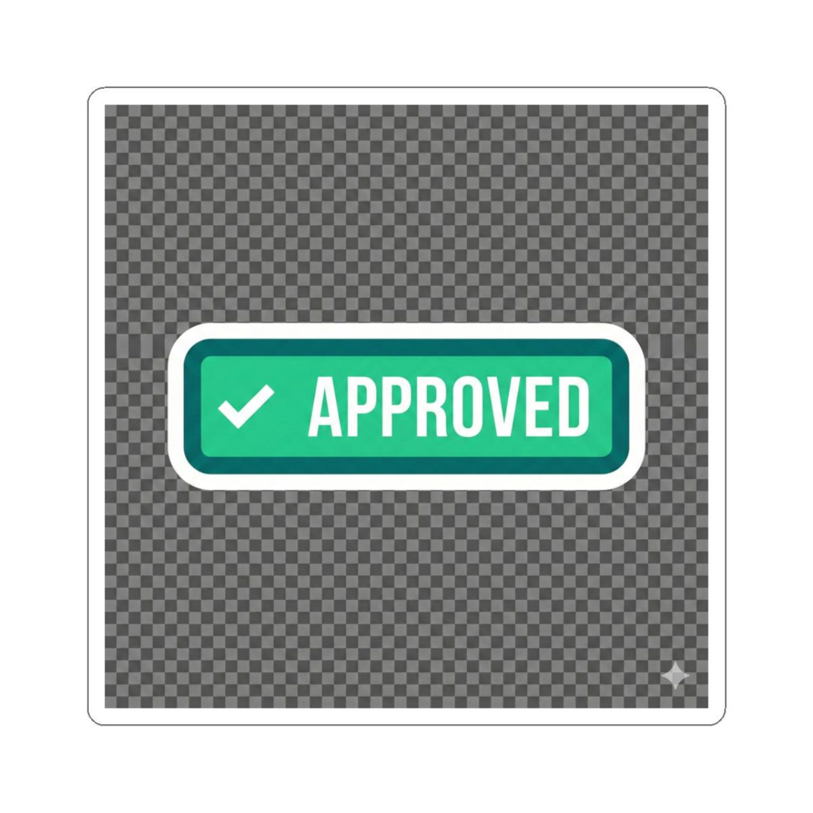 Approved Checkmark Sticker | Green Approved Label Kiss-cut Sticker - Etsy