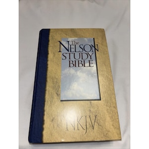 Nelson Study Bible NKJV Indexed Tabs Maps Hardcover 1997 w Zipper Case