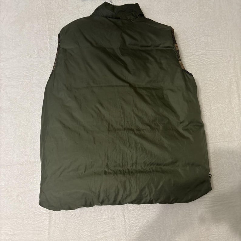 LL Bean Reversible Down Puffer Vest Mens Large Camo Mossy Oak image 7