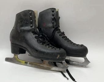 Vintage Risport Figure Skates 26.5 MK Club 2000 Sheffield Steel Made In Italy