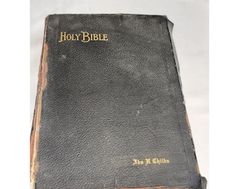 Vintage KJV Family Bible Indexed Illustrated Color Maps Concordance Nelson