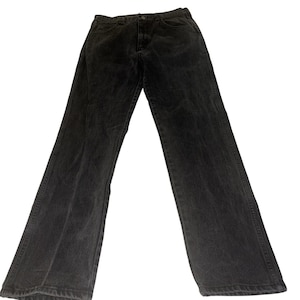 Vintage Wrangler USA Black Jeans 34x34 96501CB Faded Regular Fit Made In The USA image 1