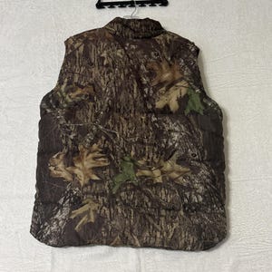 LL Bean Reversible Down Puffer Vest Mens Large Camo Mossy Oak image 4