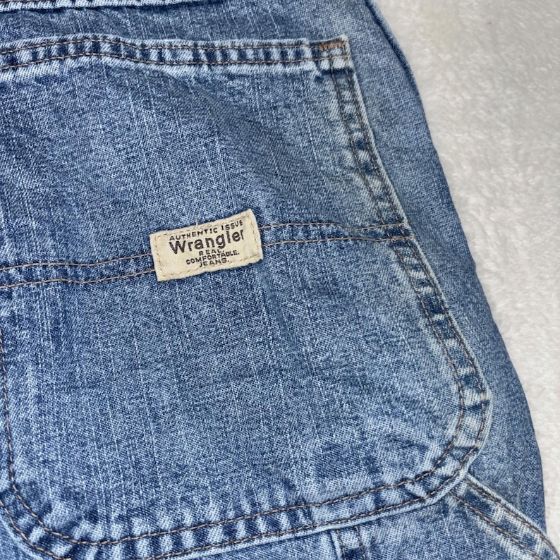 Wrangler Carpenter Jeans Mens 32x32 Blue Denim Work Pants Relaxed Fit image 8