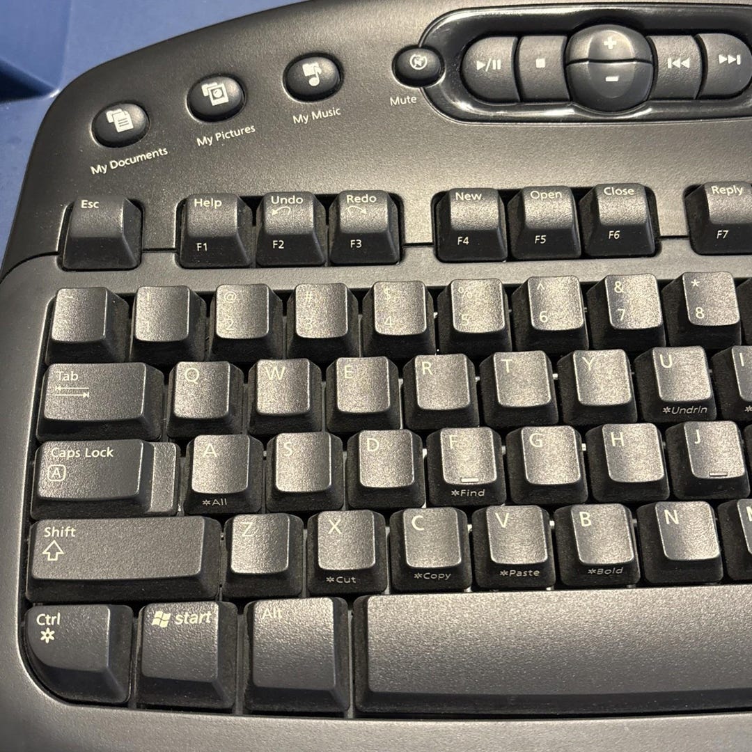 Microsoft Wireless Multimedia Keyboard 1.1 Model 1014 (keyboard Only ...