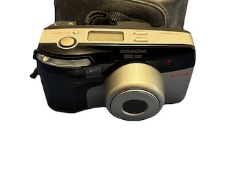 Olympus Infinity SuperZoom 3500 DLX 35mm Film Camera w Case And Manual Untested