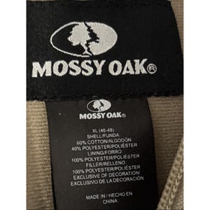 Chaqueta de camuflaje Mossy Oak XL con capucha y aislamiento para caza al aire libre para hombre imagen 4