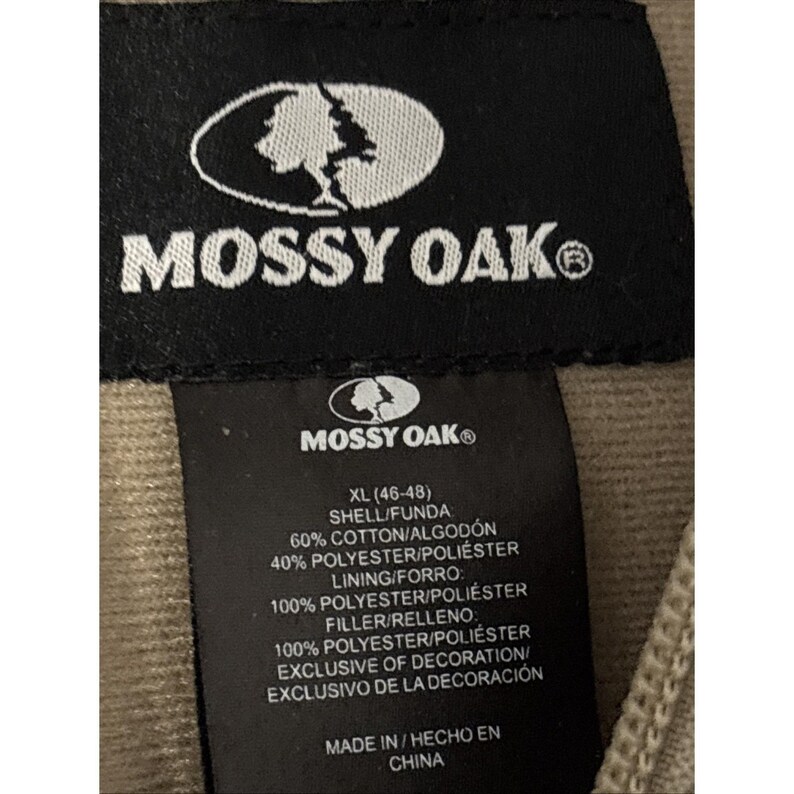 Chaqueta de camuflaje Mossy Oak XL con capucha y aislamiento para caza al aire libre para hombre imagen 4