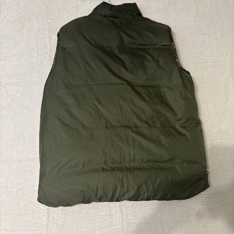 LL Bean Reversible Down Puffer Vest Mens Large Camo Mossy Oak image 8