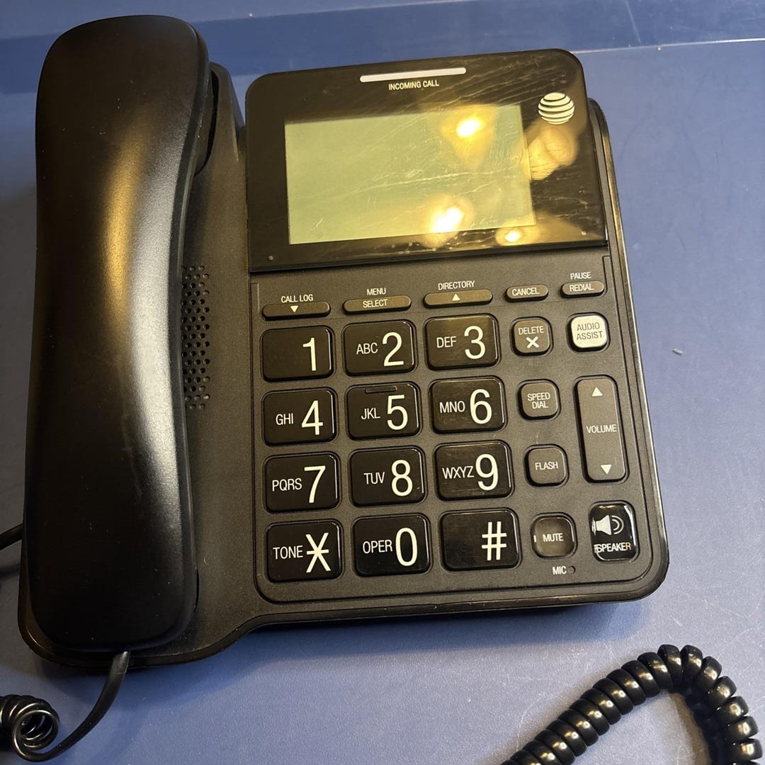 AT&T CL2940 Corded Speakerphone With Display - Black (ATT-CL2940 ...