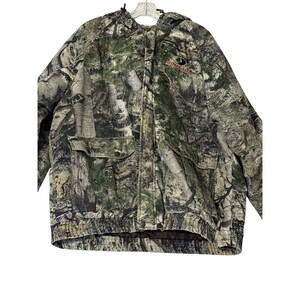 Chaqueta de camuflaje Mossy Oak XL con capucha y aislamiento para caza al aire libre para hombre imagen 2