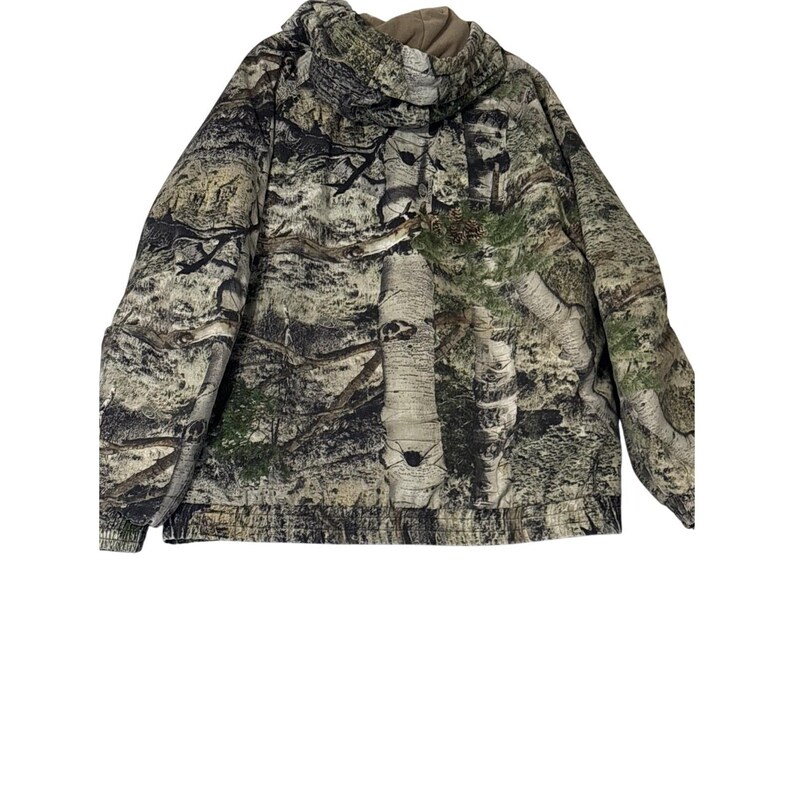 Chaqueta de camuflaje Mossy Oak XL con capucha y aislamiento para caza al aire libre para hombre imagen 7