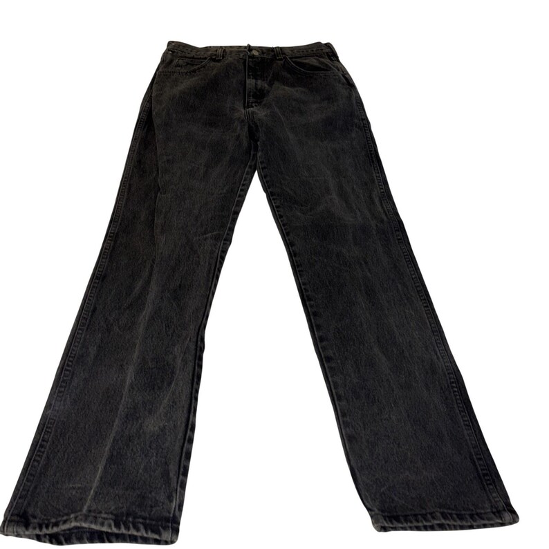 Vintage Wrangler USA Black Jeans 34x34 96501CB Faded Regular Fit Made In The USA image 2
