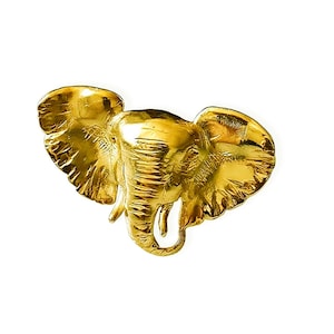 Elephant Ring / Sterling Silver / Gold-plated / 24k
