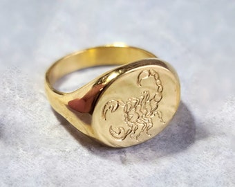 Anillo de sello de escorpión